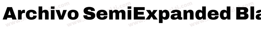 Archivo SemiExpanded Black字体转换
